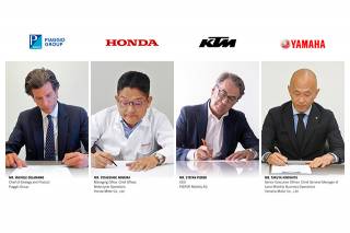 ホンダ、ヤマハ、ピアッジオグループ、KTMが交換式バッテリーコンソーシアム設立に向けた合意書を締結