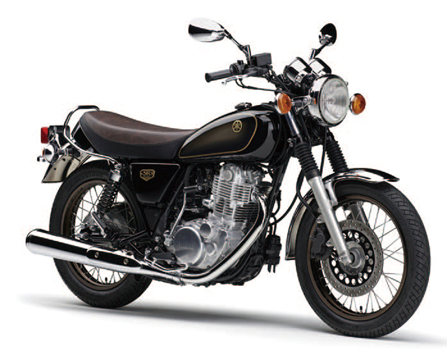 <center>小型二輪車の販売台数トップとなった「SR400」</center>