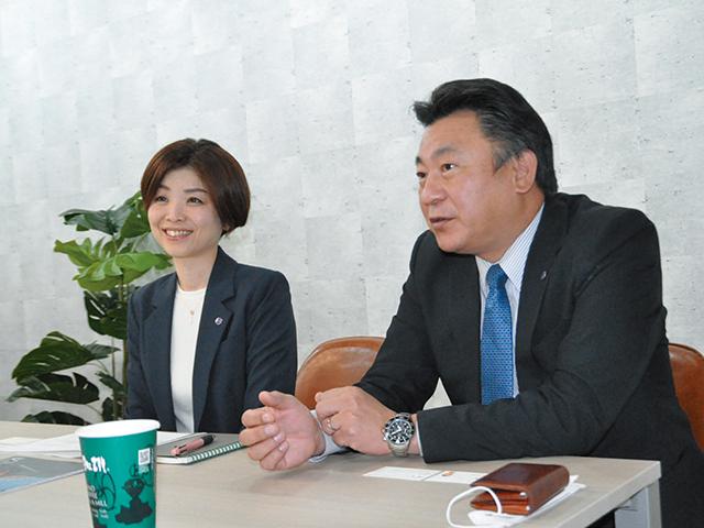 左から、広報室・副室長 神山真美さん、事業統括本部・統括部長 増子裕次さん