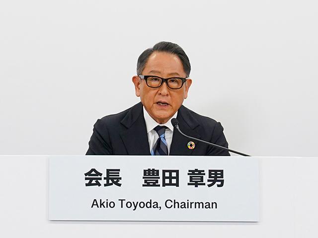2024年問題を踏まえ1月より新体制をスタートさせていただく、と語る豊田章男会長