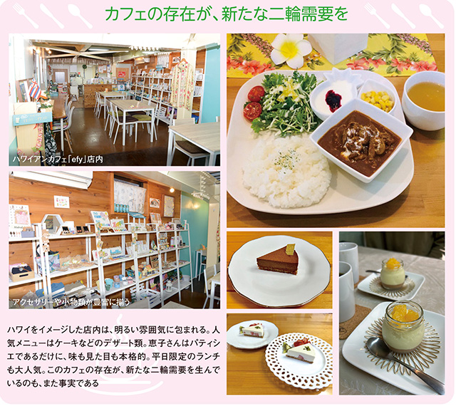 洋菓子店を経営していた奥様の恵子さん5年前にカフェを併設