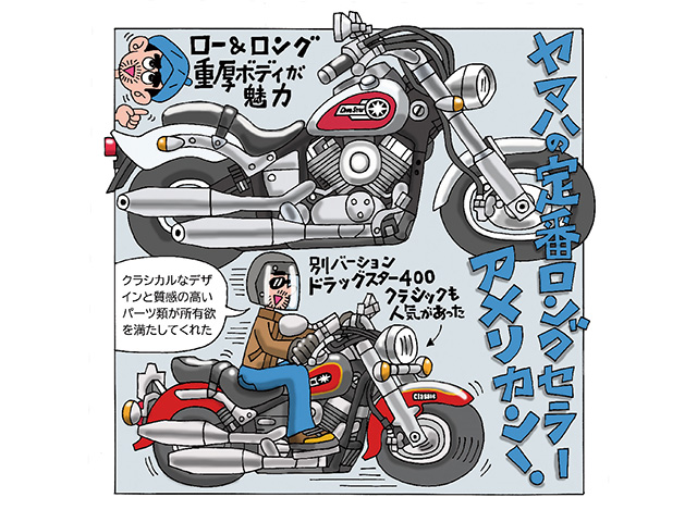 藤原かんいちのイラストでつづる400ccバイク30選「ヤマハ GSX400 IMPULSE」