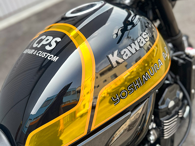 Z900RSメッキ調塗装