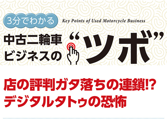 3分でわかる中古車ビジネスの“ツボ” 店の評判ガタ落ちの連鎖！？ デジタルタトゥの恐怖