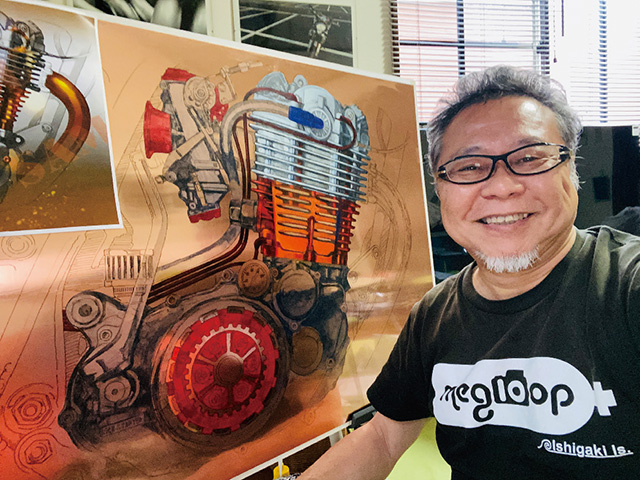 【飯村武志】元インダストリアル・デザイナーのアーティストが描く、モーターサイクルの新世界
